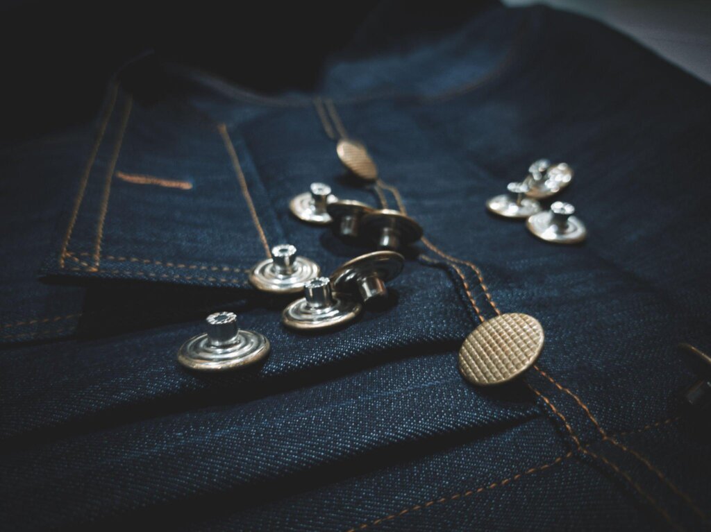 Jeans Buttons on denim